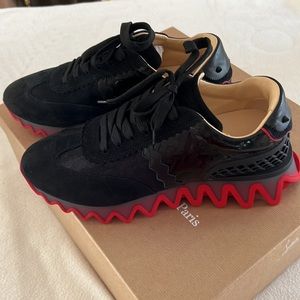 Christian Louboutin Men’s Loubishark Crystal-Embellished Sneakers